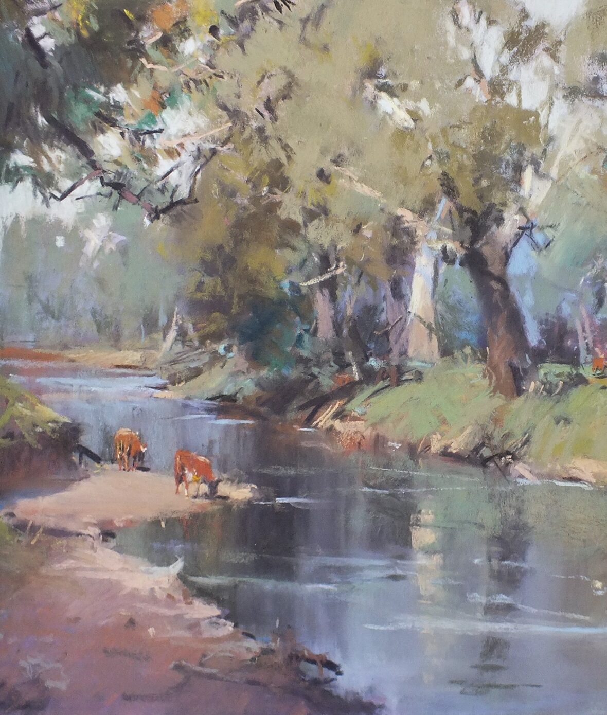 River at Brungle -Pastel- Painted on location 2023